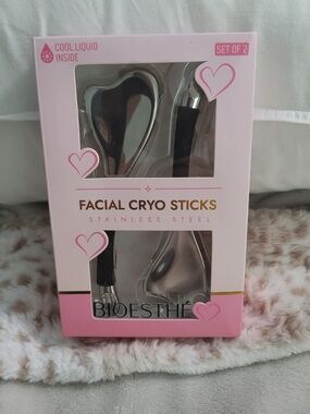 Bioesthé Facial Cryo Sticks Set of 2 Stainless Steel Cooling Skincare Tool